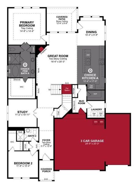 Beazer Homes Woodcreek Summerfield floorplan.