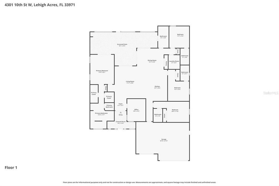 2D floor plan layout of this home in , Lehigh Acres, FL (Image 5).