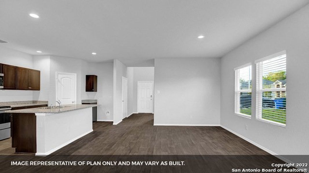 Furnished interior view inside a new home in Brookstone Creek, San Antonio (Image 3).