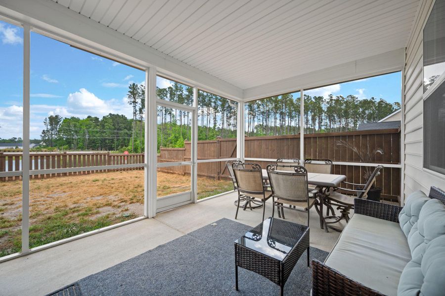 Exterior details and patio area of a home in Sweetgrass at Summers Corner, Summerville (Image 3). Exterior details and patio area of a home in Sweetgrass at Summers Corner, Summerville (Image 3).