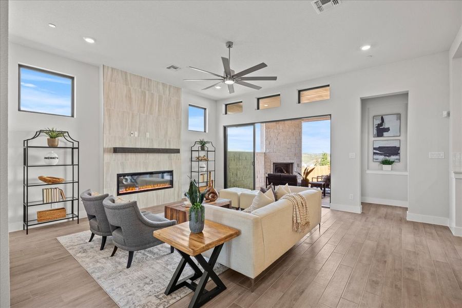 Representative furnished interior of a home built from the Bradley by Chesmar Homes in Sweetwater, Austin (Image 4).