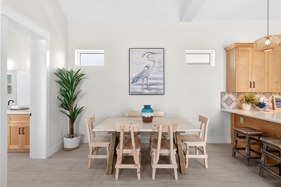 Furnished interior view inside a new home in , Port Aransas (Image 16).