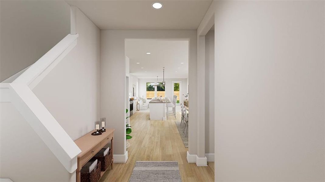 Furnished interior view inside a new home in Garden Collection at Union Park, Little Elm (Image 11).