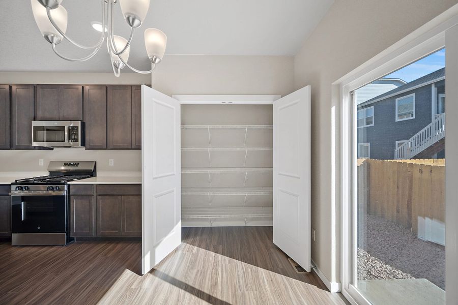 Furnished interior view inside a new home in Ridge at Lorson Ranch, Colorado Springs (Image 11).