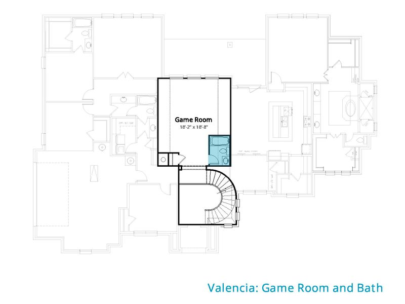 2D floor plan layout for the Valencia by John Houston Homes in Tuscan Estates, undefined, TX (Image 4). 2D floor plan layout for the Valencia by John Houston Homes in Tuscan Estates, undefined, TX (Image 4).