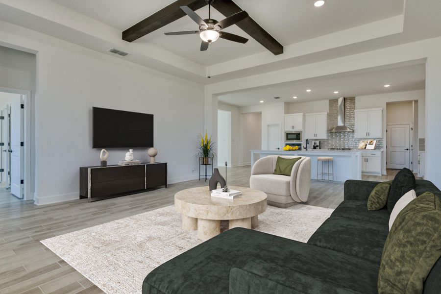 Representative furnished interior of a home built from the Carmen by Ashton Woods in Megan's Landing 70's, Castroville (Image 8).