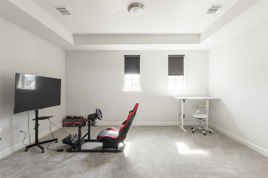 Furnished interior view inside a new home in Elyson 65', Katy (Image 19). Furnished interior view inside a new home in Elyson 65', Katy (Image 19).