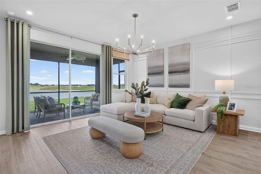 Furnished interior view inside a new home in Pasadena Ridge Master, Dade City (Image 4).