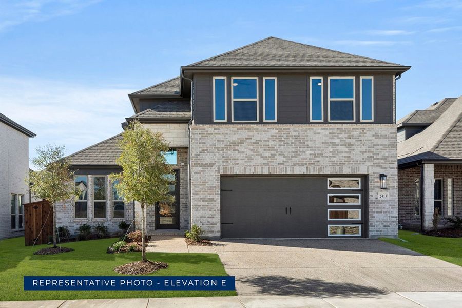 Representative exterior photo of a completed home built from the Caroline 2F by First Texas Homes in Brookfield, Melissa, TX (Image 14).