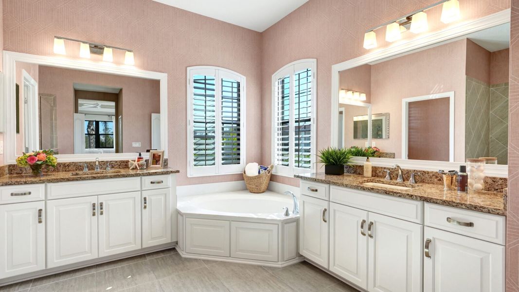 Representative furnished interior of a home built from the Sanibel 2 by Neal Communities in SkySail, Naples (Image 8).