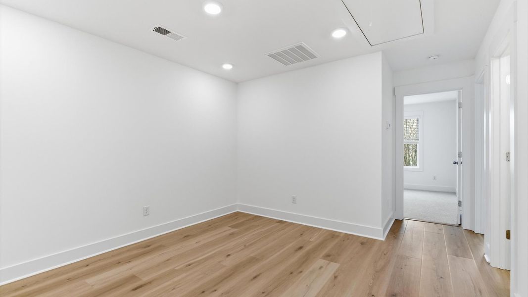 Top-notch design defines this loft with hardwood floors and an open, airy layout