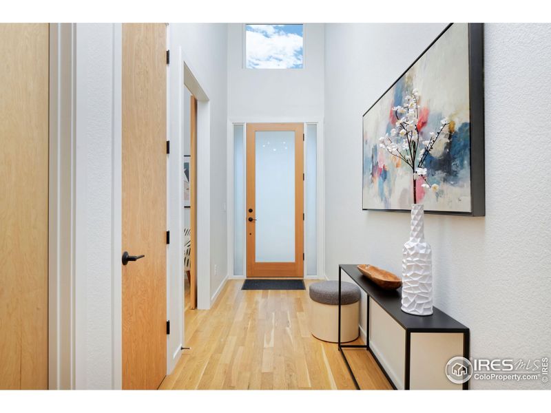 8-foot solid core birch doors in main living areas