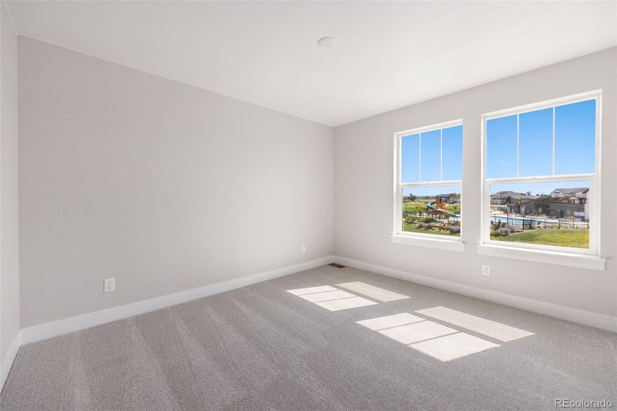 Spacious, unfurnished interior of a new home in Trailside on Harmony, Timnath (Image 20).