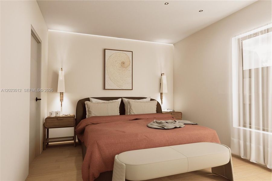 Furnished interior view inside a new home in , Miami (Image 6).