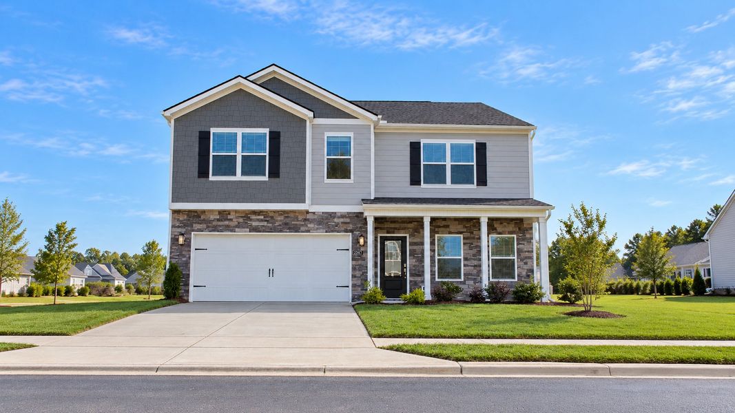 Front exterior of a new home in Fairview Hills, Cleveland, TN, highlighting curb appeal (Image 21).