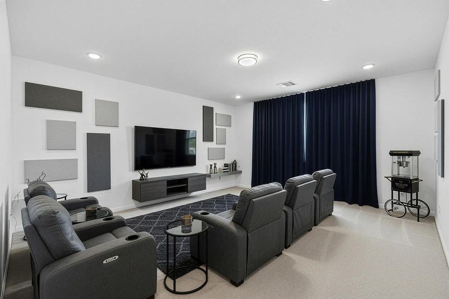 Furnished interior view inside a new home in Wolf Ranch West Bend - 60', Georgetown (Image 6).