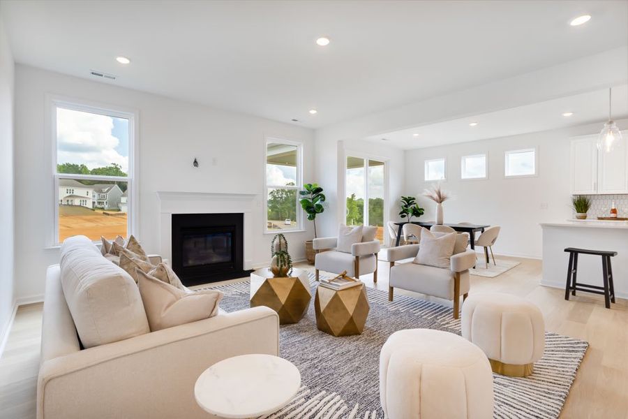 Representative furnished interior of a home built from the Leland by Taylor Morrison in Stafford at Langtree, Mooresville (Image 5).
