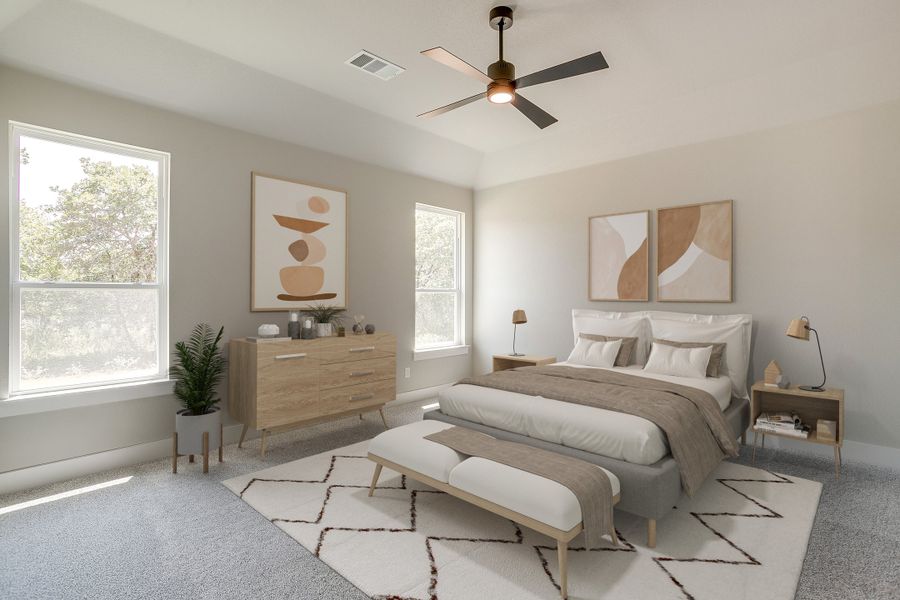 Representative furnished interior of a home built from the The Tyler by Kenmark Homes in Escondido Ranches, Weatherford (Image 3). Representative furnished interior of a home built from the The Tyler by Kenmark Homes in Escondido Ranches, Weatherford (Image 3).