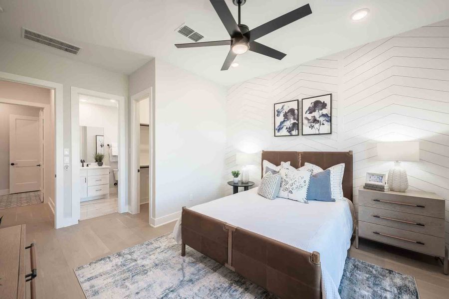 Representative furnished interior of a home built from the Meritage by Tri Pointe Homes in Legacy Grove 1/2 Acre, Montgomery (Image 38).