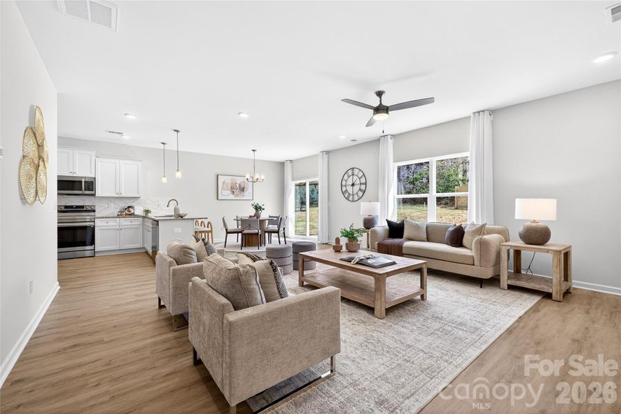 Furnished interior view inside a new home in , Charlotte (Image 17).