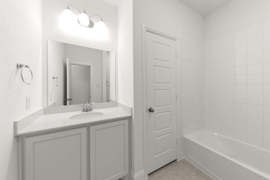 Furnished interior view inside a new home in Keeneland, Aubrey (Image 11).