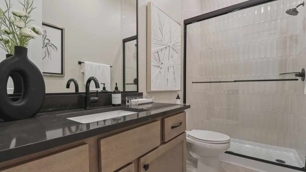 Representative furnished interior of a home built from the Marbella by Chesmar Homes in Audubon, Magnolia (Image 18).