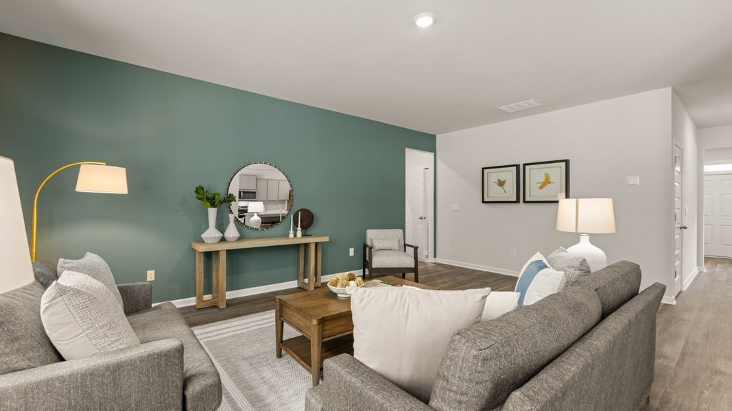 Representative furnished interior of a home built from the Halton by D.R. Horton in Jackson Landing, Jefferson (Image 32).