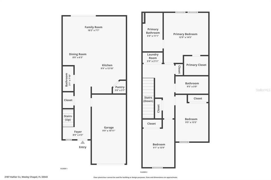 2D floor plan layout of this home in , Wesley Chapel, FL (Image 5). 2D floor plan layout of this home in , Wesley Chapel, FL (Image 5).