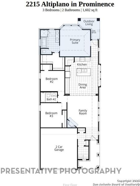 2D floor plan layout of this home in Prominence, San Antonio, TX (Image 4).