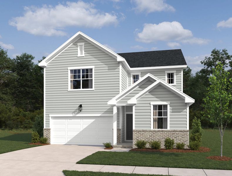 Representative exterior photo of a completed home built from the Wyatt by Ashton Woods in Ascent at Arbor Ridge, La Vergne, TN (Image 13).