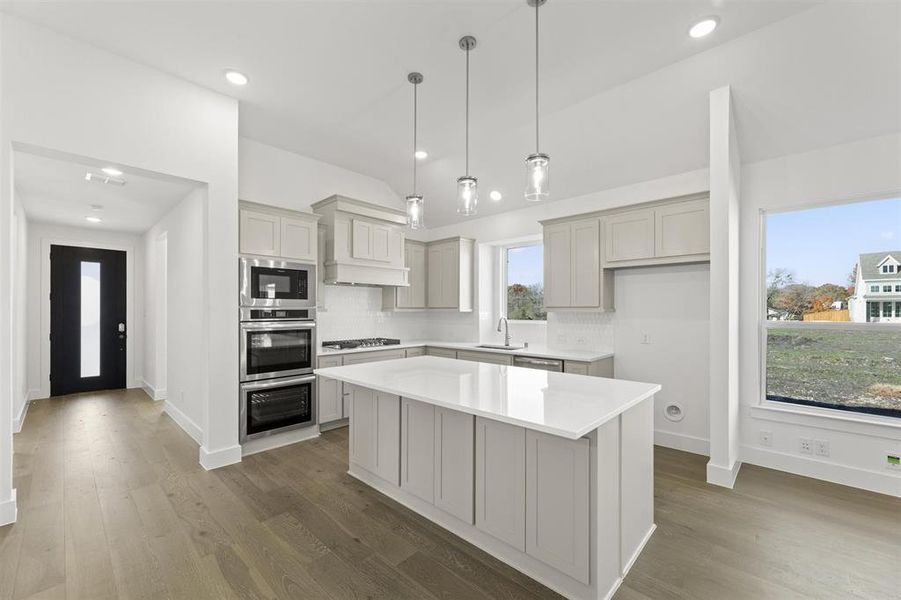 Furnished interior view inside a new home in Trails at Cottonwood Creek, Rowlett (Image 9). Furnished interior view inside a new home in Trails at Cottonwood Creek, Rowlett (Image 9).