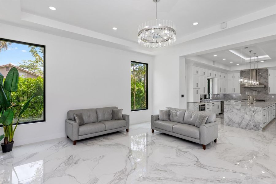 Furnished interior view inside a new home in , Parkland (Image 38).