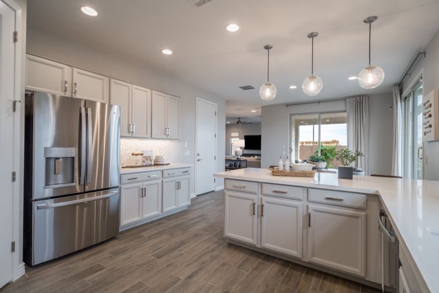 Furnished interior view inside a new home in Hawes Crossing, Mesa (Image 2). Furnished interior view inside a new home in Hawes Crossing, Mesa (Image 2).