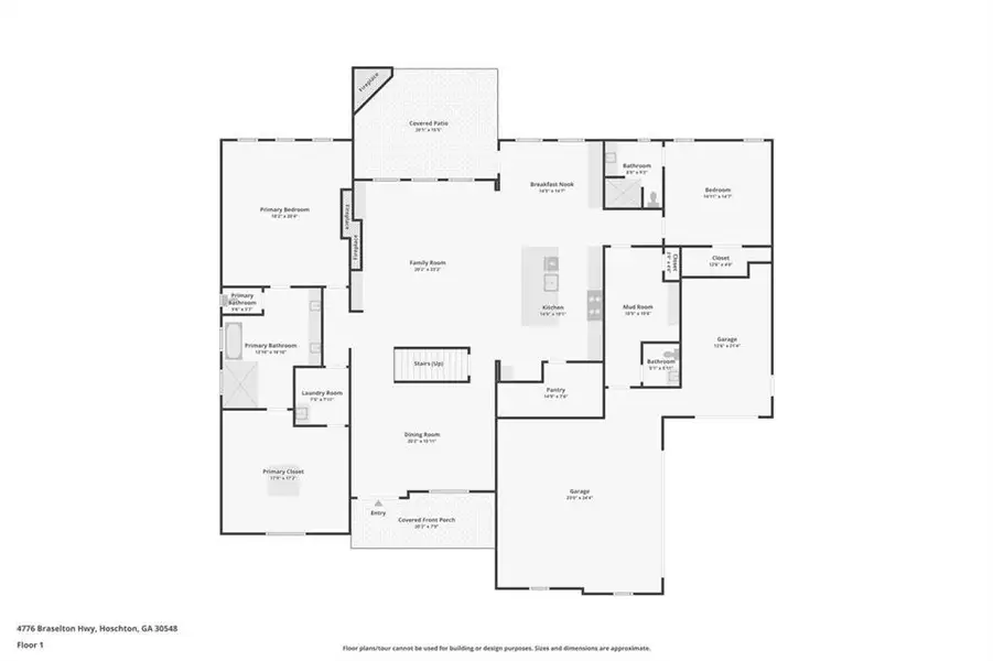 2D floor plan layout of this home in , Hoschton, GA (Image 6).