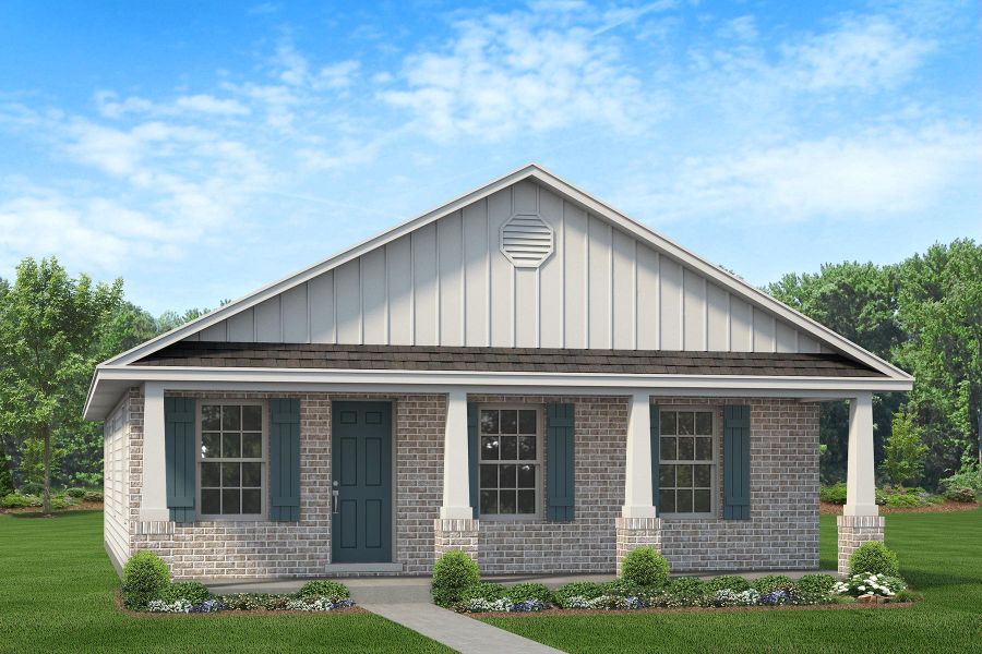 Representative exterior photo of a completed home built from the Plan 1250 by Adams Homes in Turtle Creek, Cantonment, FL (Image 2).