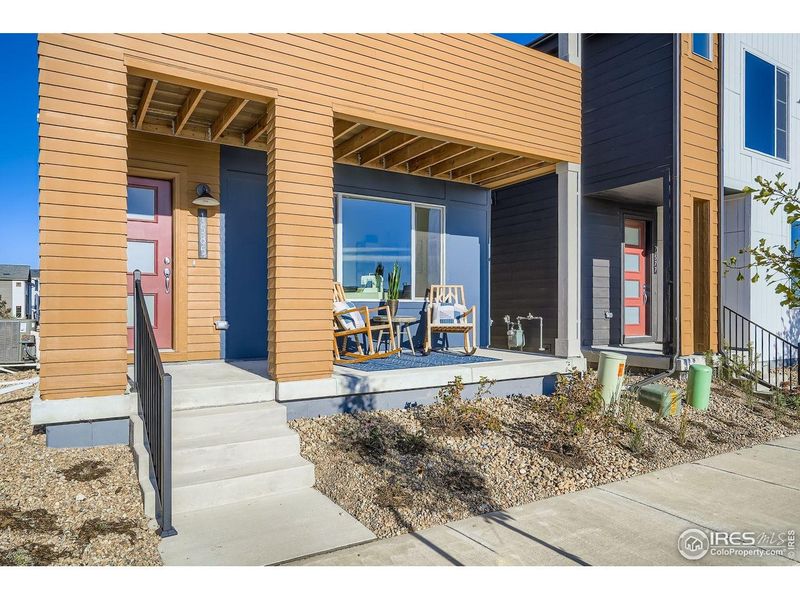 Exterior details and patio area of a home in Baseline, Broomfield (Image 27).