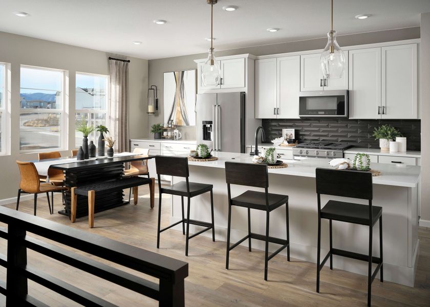 Representative furnished interior of a home built from the M by Tri Pointe Homes in Candelas Townhomes, Arvada (Image 13).