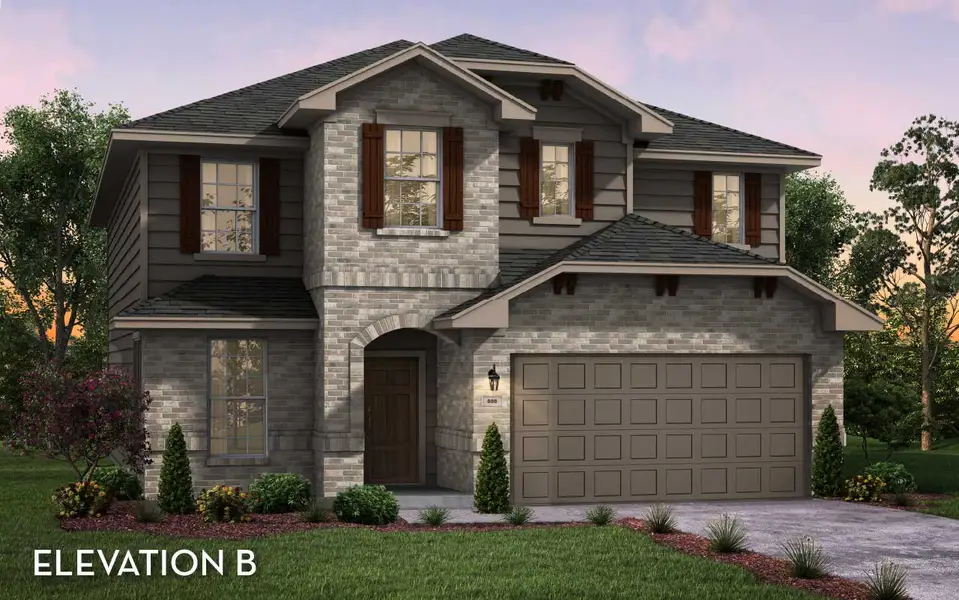 Representative exterior photo of a completed home built from the Dakota by CastleRock Communities in Hughes Landing, Dickinson, TX (Image 2).