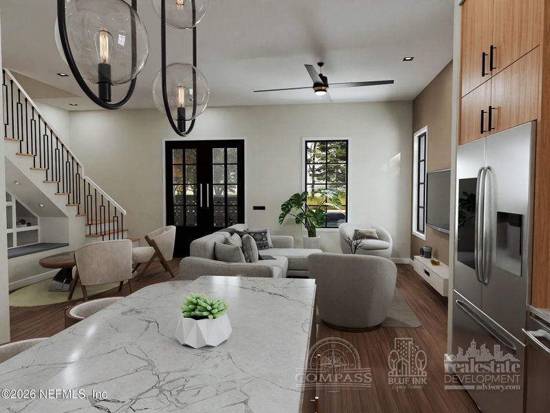 Furnished interior view inside a new home in , Jacksonville (Image 10).