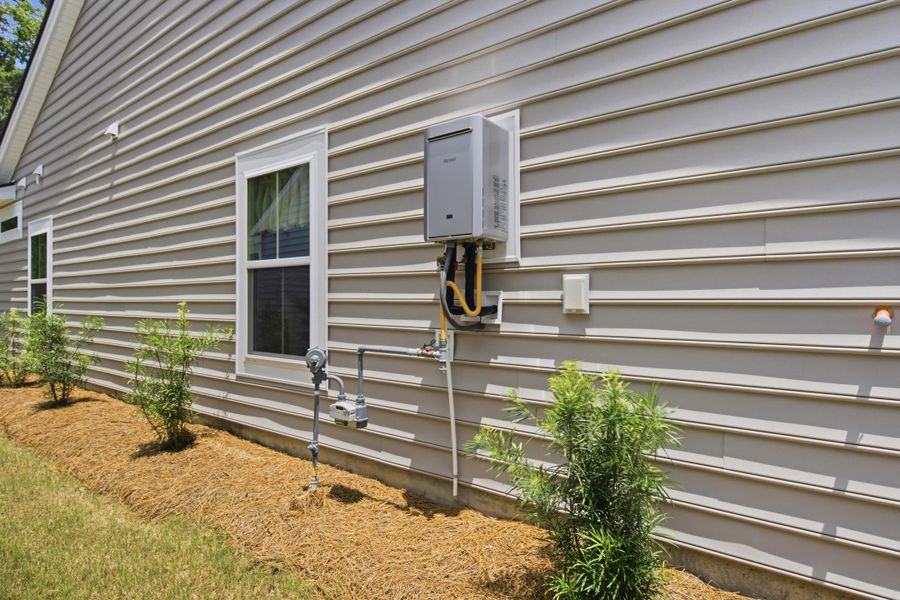 Exterior details and patio area of a home in Horizons at Summers Corner | 55+, Summerville (Image 3).