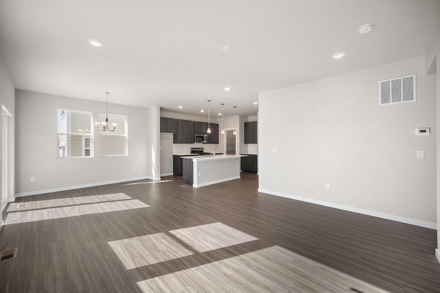 Spacious, unfurnished interior of a new home in Ridge at Lorson Ranch, Colorado Springs (Image 13).