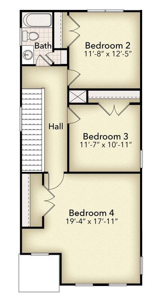 2nd Floor - 4th Bedroom Option