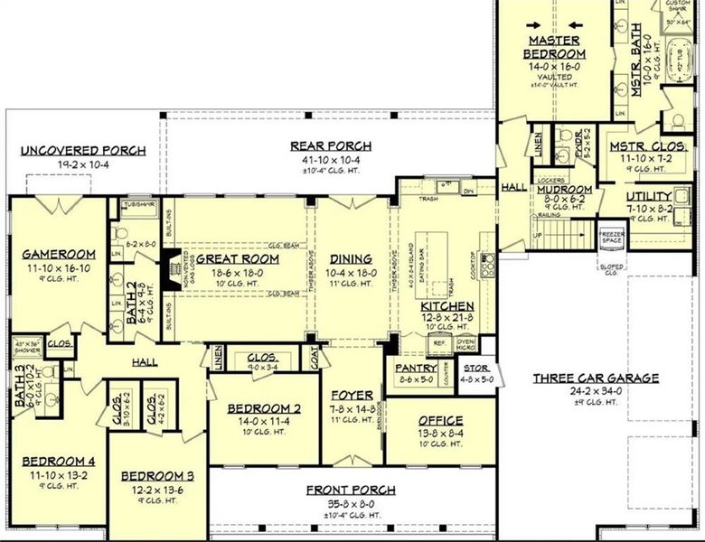 2D floor plan layout of this home in , Ball Ground, GA (Image 1).