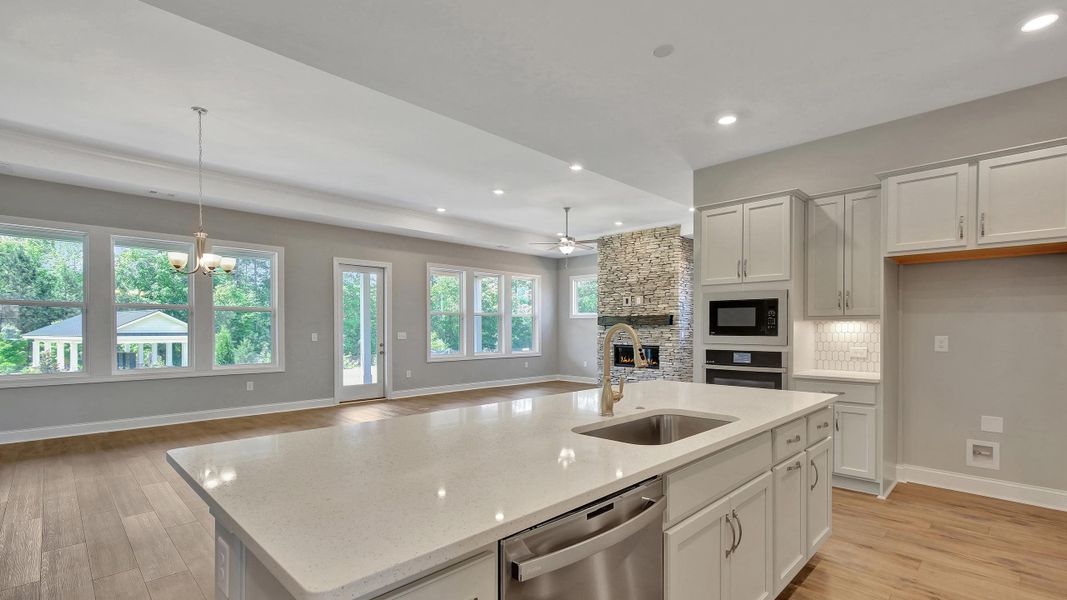 Kitchen into Great Room