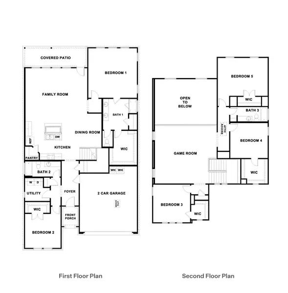 2D floor plan layout of this home in Rosenbusch Ranch, Leander, TX (Image 2).