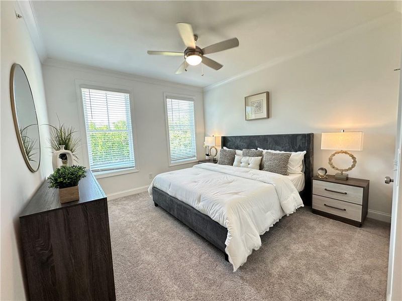 Furnished interior view inside a new home in Market Square at Sawnee Village, Cumming (Image 15). Furnished interior view inside a new home in Market Square at Sawnee Village, Cumming (Image 15).
