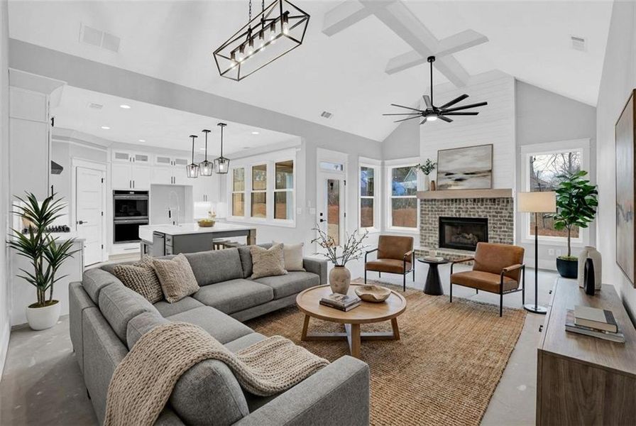 Furnished interior view inside a new home in , Holly Springs (Image 5).