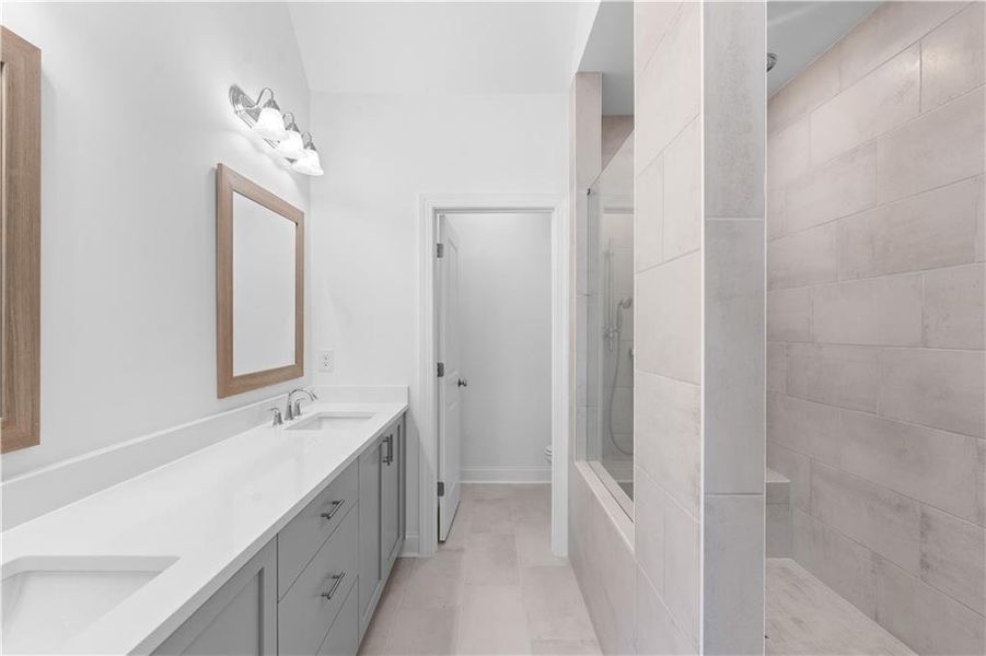 Furnished interior view inside a new home in Evanshire Townhomes, Duluth (Image 10).