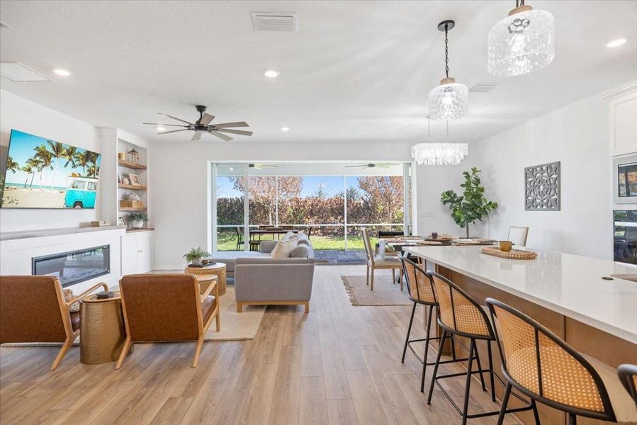 Dining Area w/ Open Sliders View