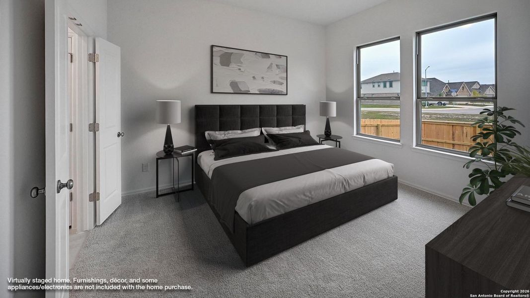 Furnished interior view inside a new home in Ladera 40', San Antonio (Image 10).